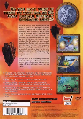 Savage Skies box cover back